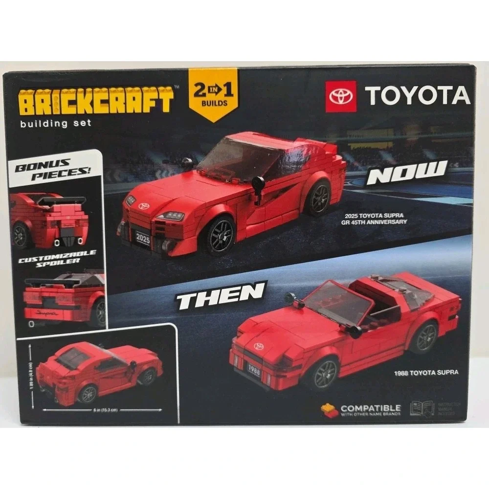 Brickcraft Toyota Supra Now & Then Brick Building‎ Kit 1988-2025 2 In 1 oy